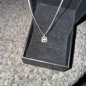 Kay Jewelers Silver Necklace with Square Pendant